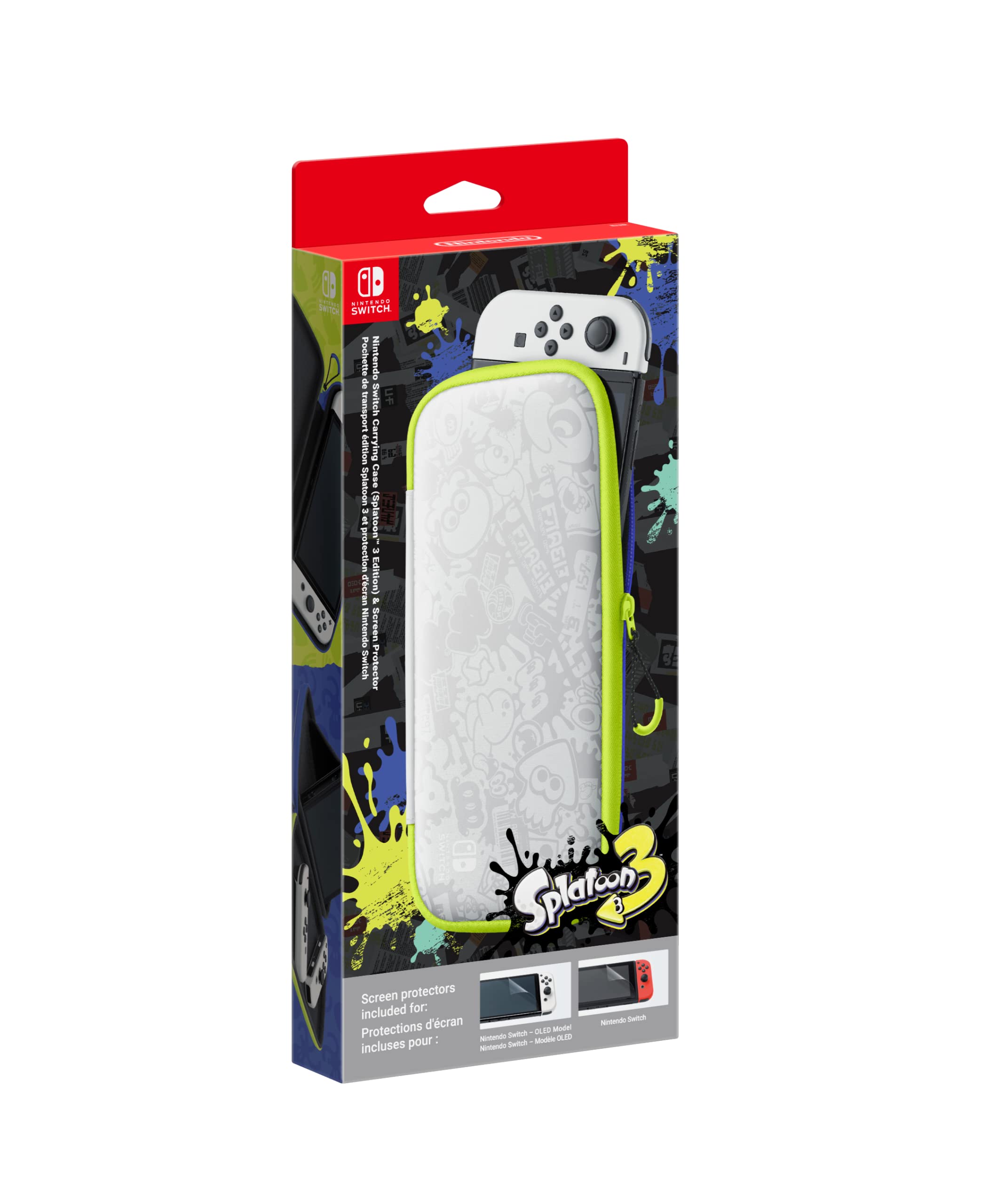 Ensemble d'accessoires Nintendo Switch OLED (étui + 2 protecteurs d'écran) Splatoon 3 Edition Ensemble d'accessoires Nintendo Switch OLED (étui + 2 protecteurs d'écran) Splatoon 3 Edition